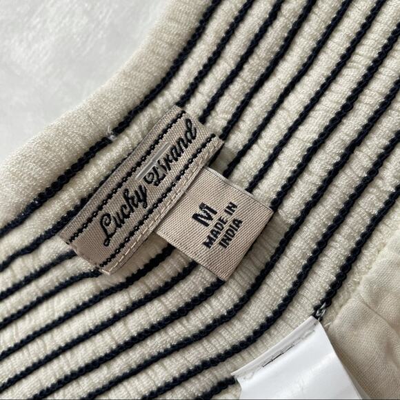 Lucky Brand Ivory blue embroidered shorts medium boho - Picture 4 of 7